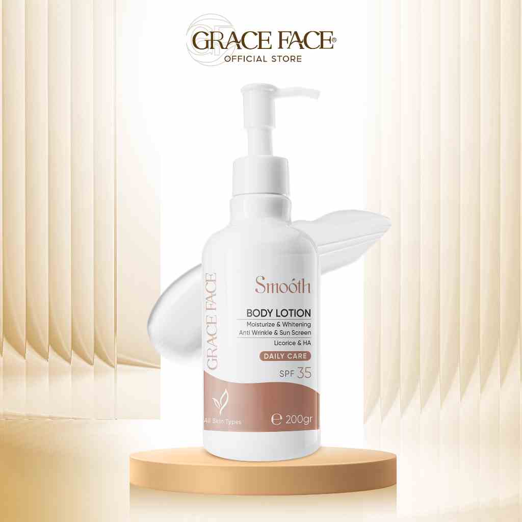 Sữa dưỡng thể toàn thân dưỡng ẩm trắng sáng da Grace Face Smooth Body Lotion 200ml