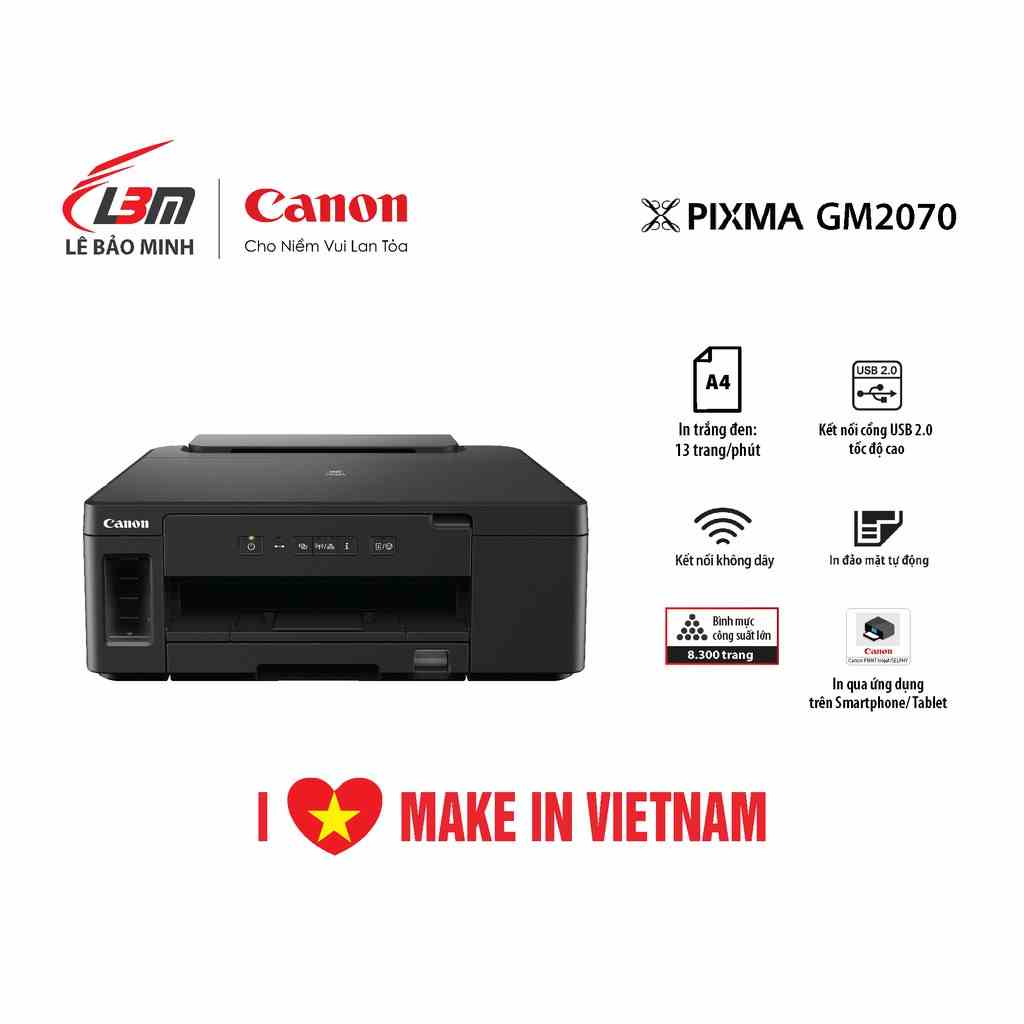 [Mã ELCL7 giảm 7% đơn 300K] Máy In Phun Canon GM2070