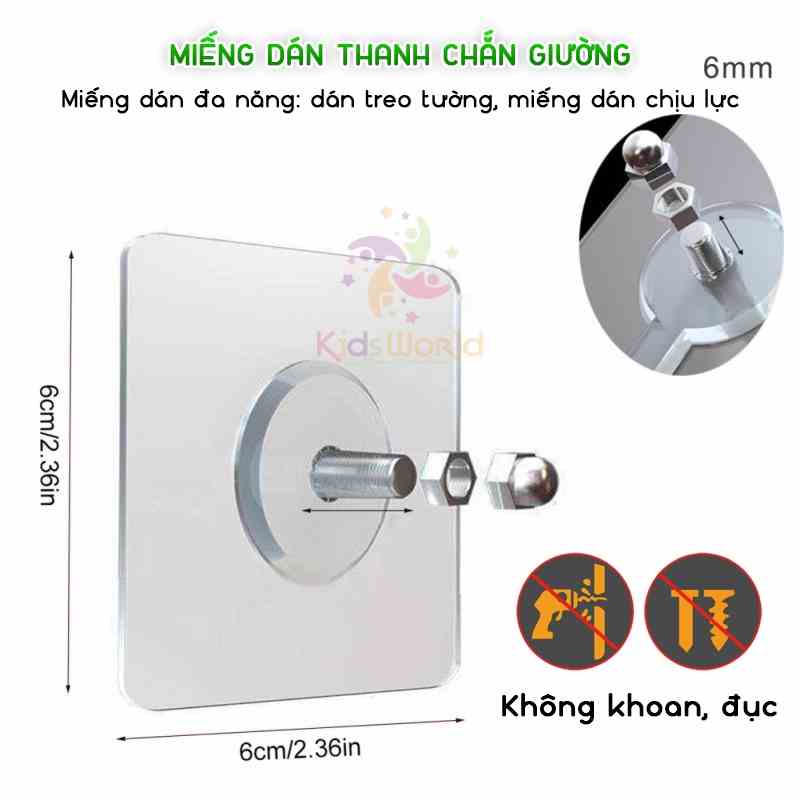 Miếng dán thanh chắn giường KidAndMom có thể dùng để dán được đa số đồ dùng trong nhà siêu chắc chắn an toàn