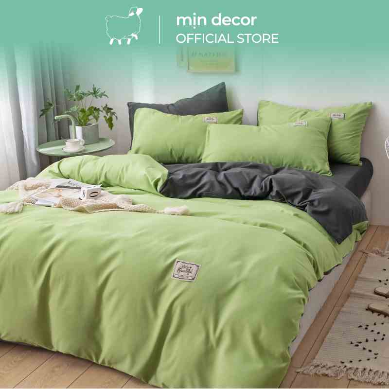 [Mã BMLTA35 giảm đến 35K đơn 99K] Bộ chăn ga gối cotton tici MỊN DECOR êm ái mềm mại