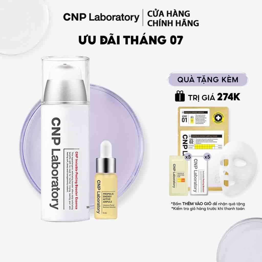 [Mã COSCNBE6 giảm 10% đơn 500K] Combo cải thiện da Gel tẩy tế bào chết và Tinh chất keo ong tái tạo da CNP Laboratory