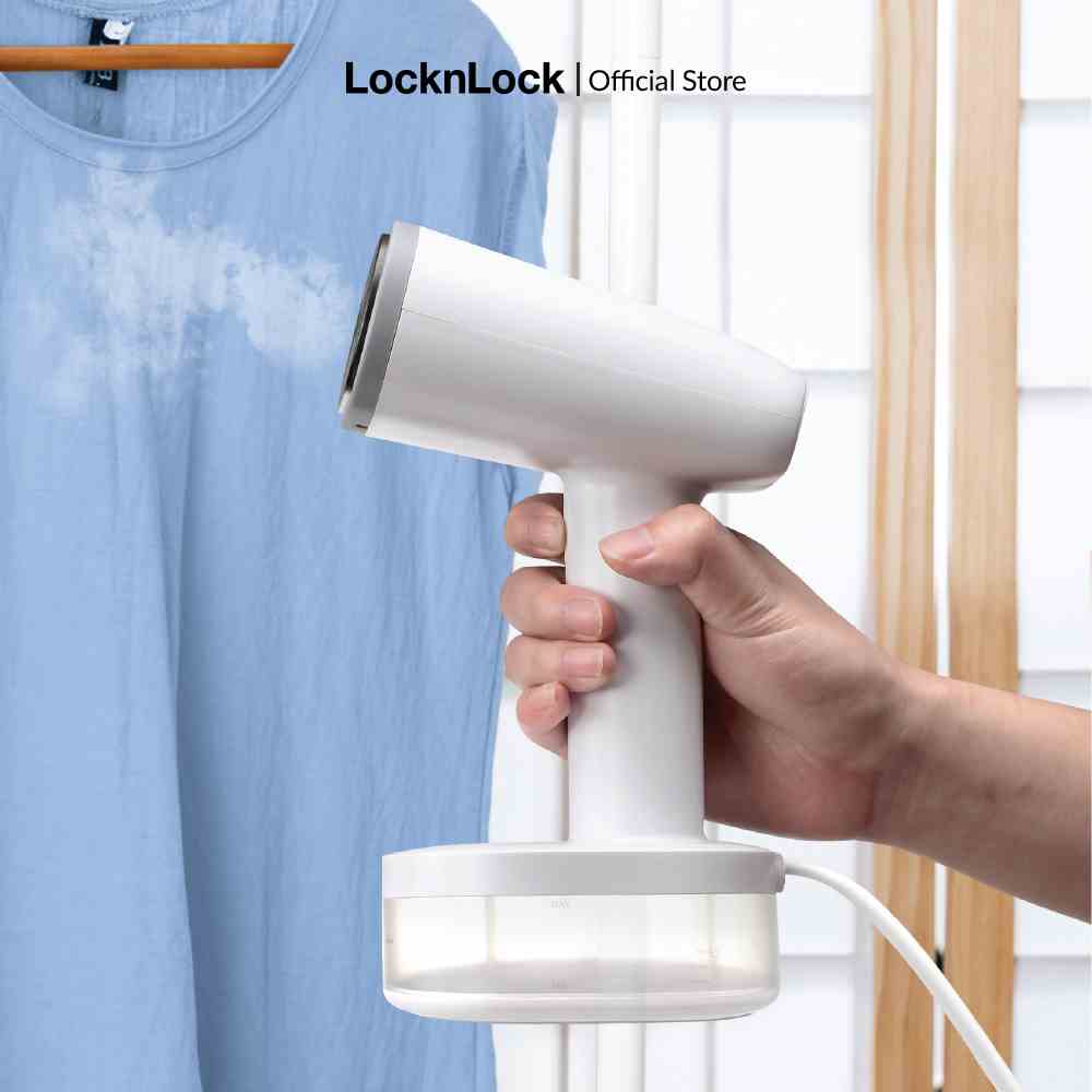 [Mã LIFEMC07CBAU giảm 50k đơn 350k] Bàn là hơi nước cầm tay Lock&Lock Handy Steamer màu trắng - ENI223WHT