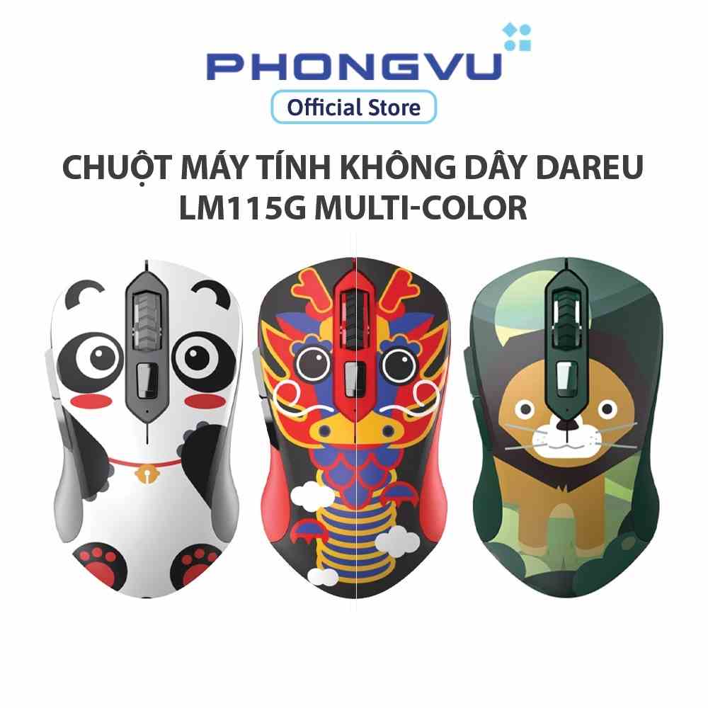 Chuột máy tính không dây Dareu LM115G Multi-color - Bảo hành 24 tháng