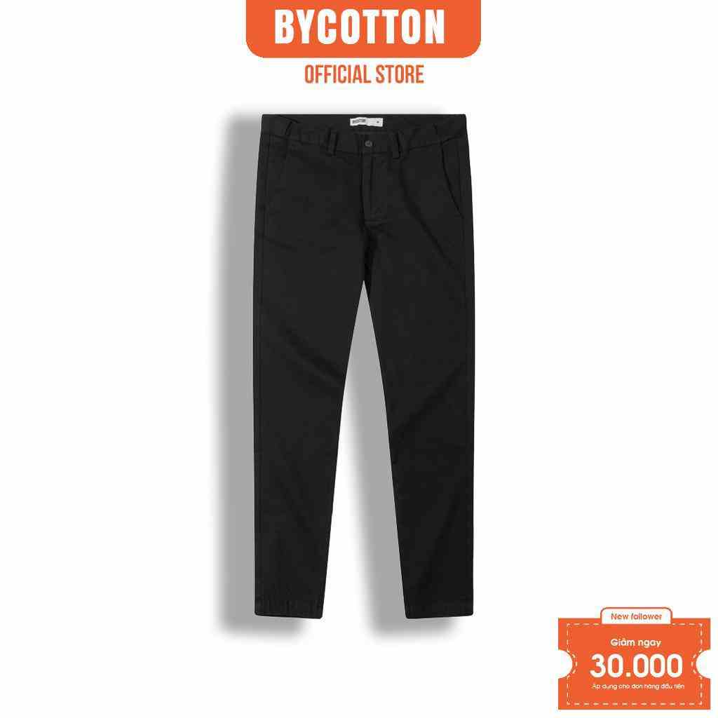 [Mã BYCO2224T giảm ngay 50K đơn 0K] Quần Kaki Dài Nam Màu Đen BY COTTON Black Kaki Chinos 2.0