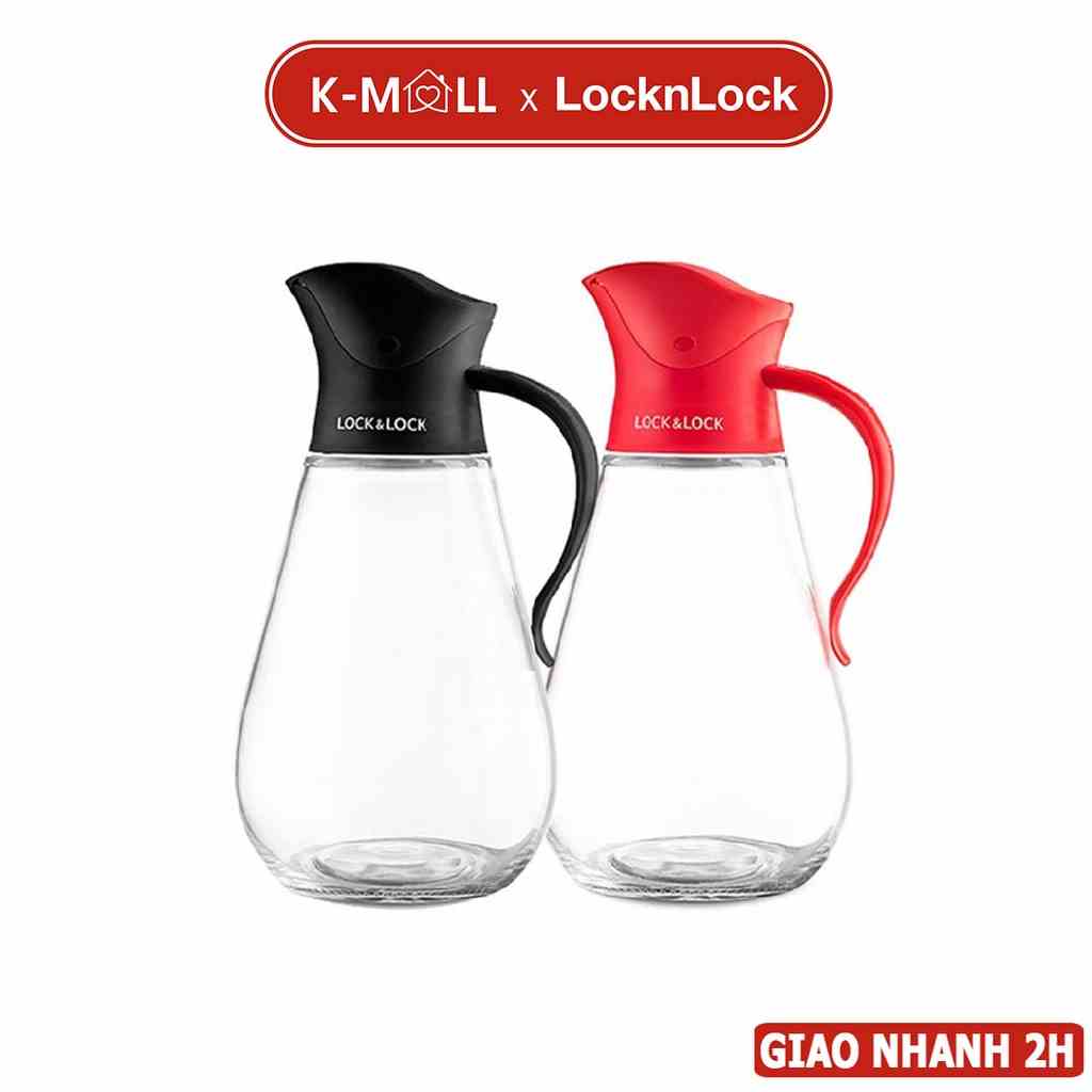 Bình đựng dầu ăn thủy tinh LocknLock 550ML 2 màu có van tự động mở nắp CKO101 - K-MALL