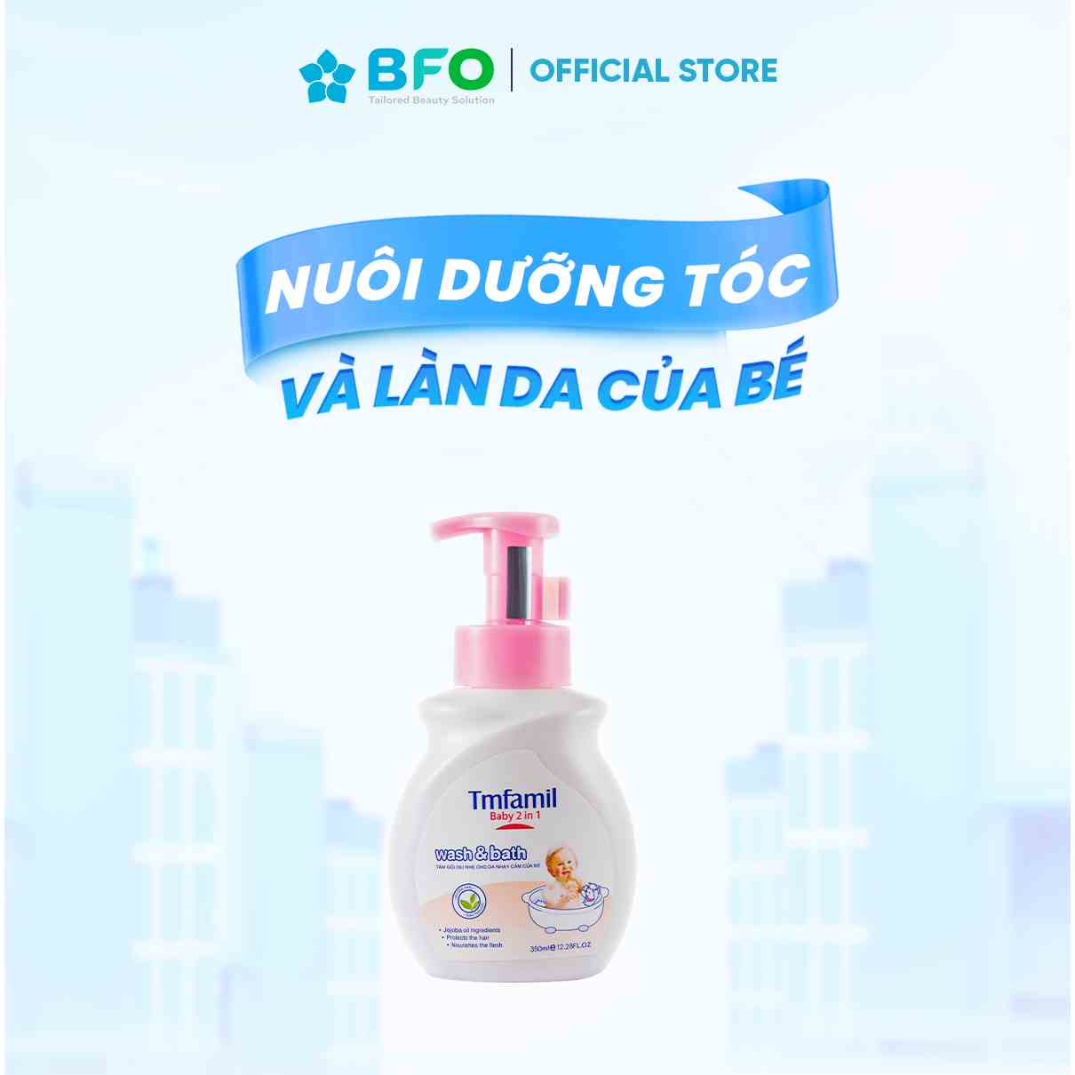 Sữa Tắm Gội Cho Bé TmFamil Của Tami Natural  2 Trong 1 An Toàn Dịu Nhẹ Baby Wash Dung Tích 250ml