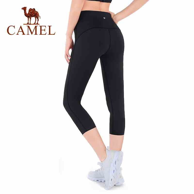 Quần tập thể dục CAMEL lưng cao phối lưới mỏng thời trang trẻ trung cho nữ