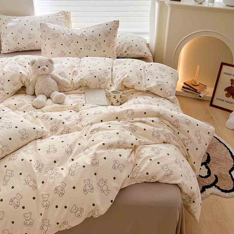 [Mã BMLTA35 giảm đến 35K đơn 99K] Bộ chăn ga gối cotton poly thoáng mát Emmibedding Store