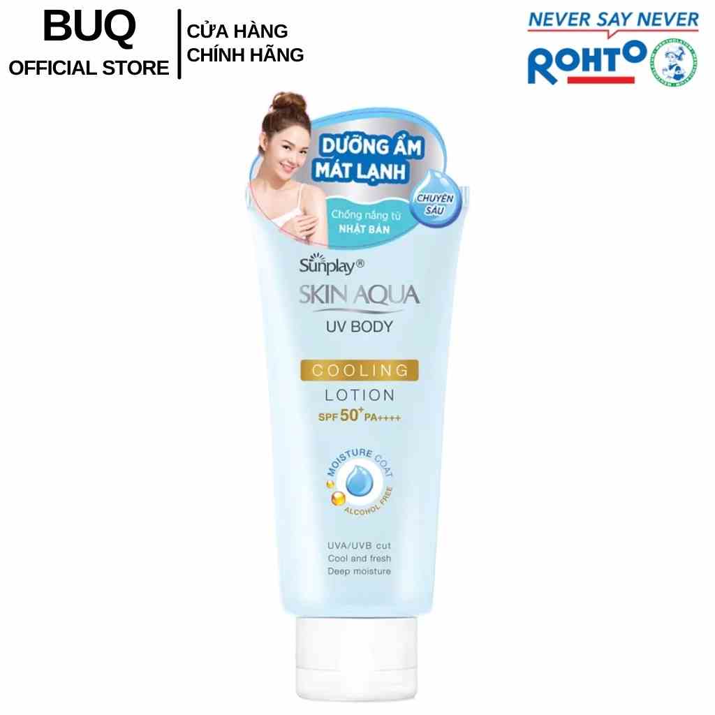 Kem Chống Nắng Dưỡng Thể SUNPLAY Skin Aqua Uv Body Cooling Lotion Xanh Spf 50+ Pa++++ (150g)