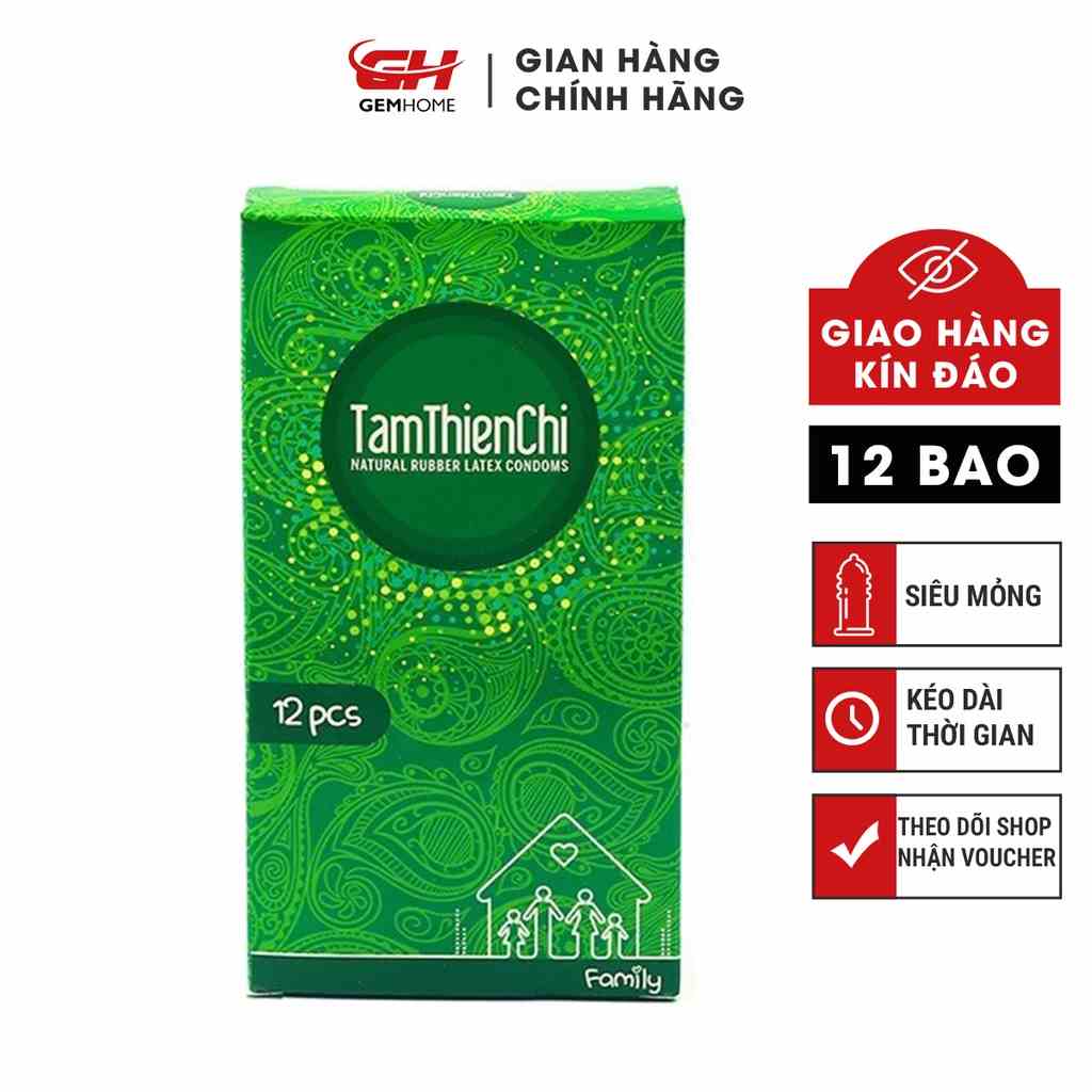 [Mã BMLTB35 giảm đến 35K đơn 99K] Bao cao su Gia đình FAMILY mỏng trơn - kéo dài thời gian