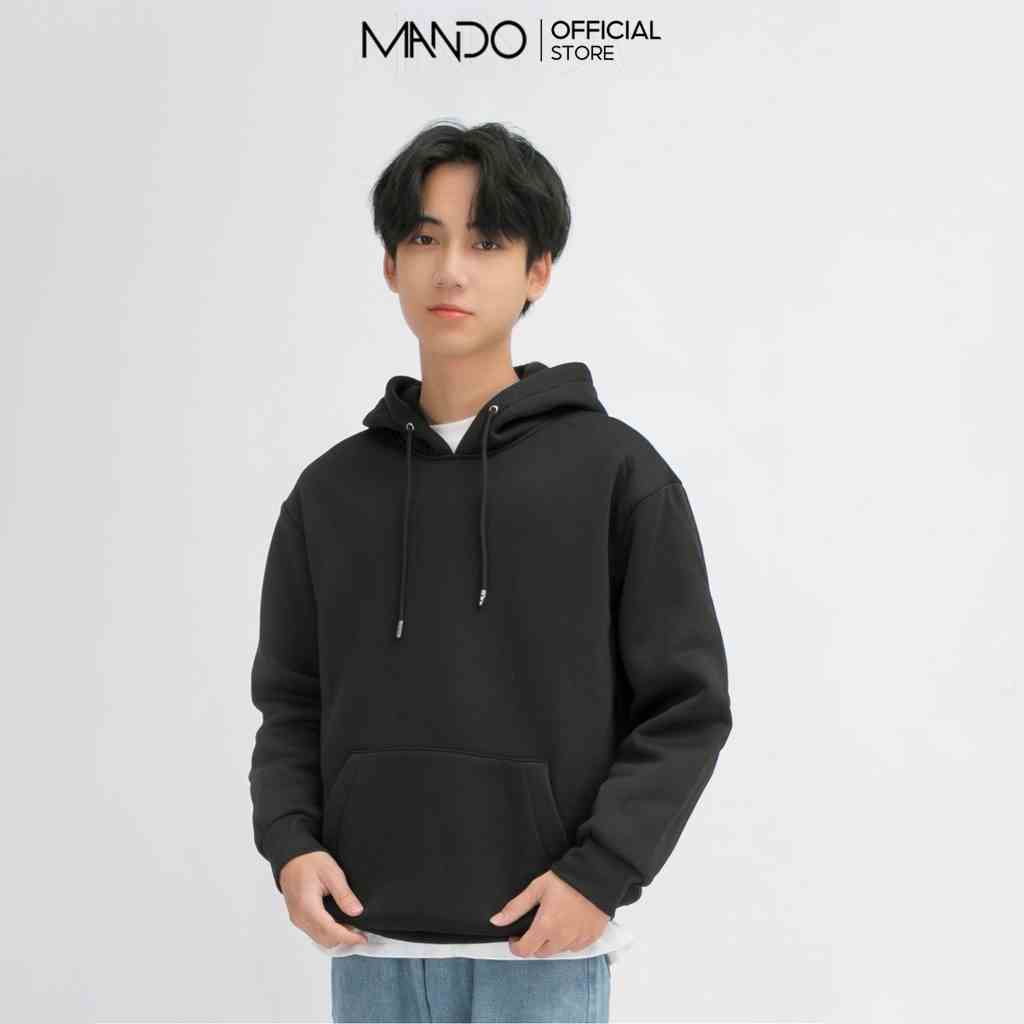 Áo Nỉ Hoodie  Sweater Nam MANDO Dài Tay Form Rộng Trơn Basic Unisex Cao Cấp Nhiều Màu Thời Trang Hàn Quốc  NDN056