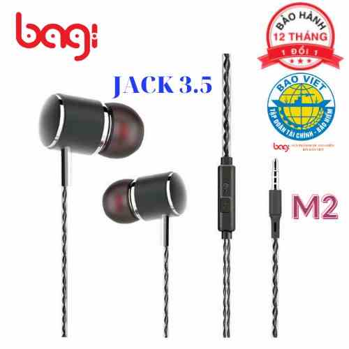 [Mã BMLTB35 giảm đến 35K đơn 99K] [BAGI] Tai nghe nhét tai Bagi cao cấp EXTRA BASS BM-M2 - Bảo hành chính hãng 12 tháng