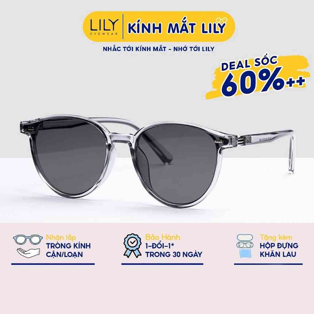 Kính râm nam nữ LILYEYEWEAR mắt tròn chống UV400 dễ đeo màu sắc thời trang B305