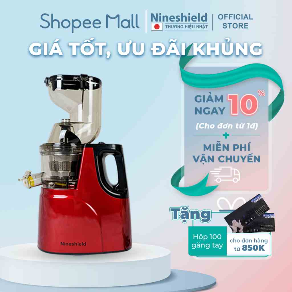 Máy ép chậm hoa quả Nineshield KBF8B ép nguyên quả siêu mạnh mẽ - Thương Hiệu Nhật Bản