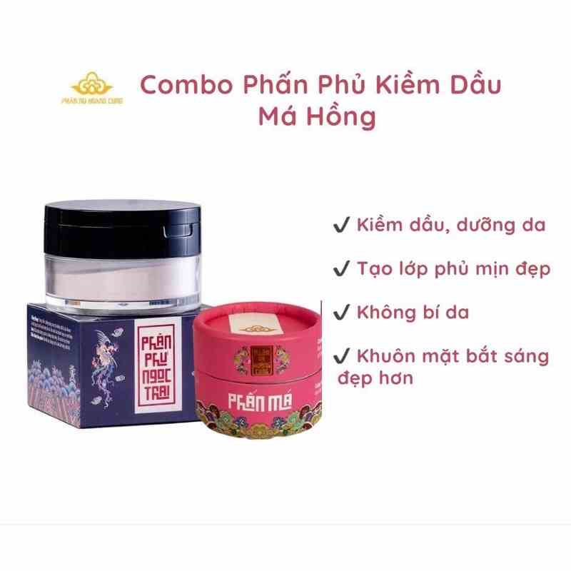 Combo trang điểm phấn phủ và má hồng Phấn Nụ Hoàng Cung