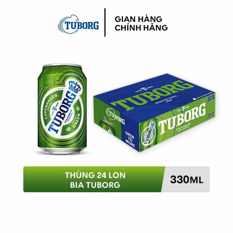 Thùng 24 lon bia Tuborg 330ml (24x330)