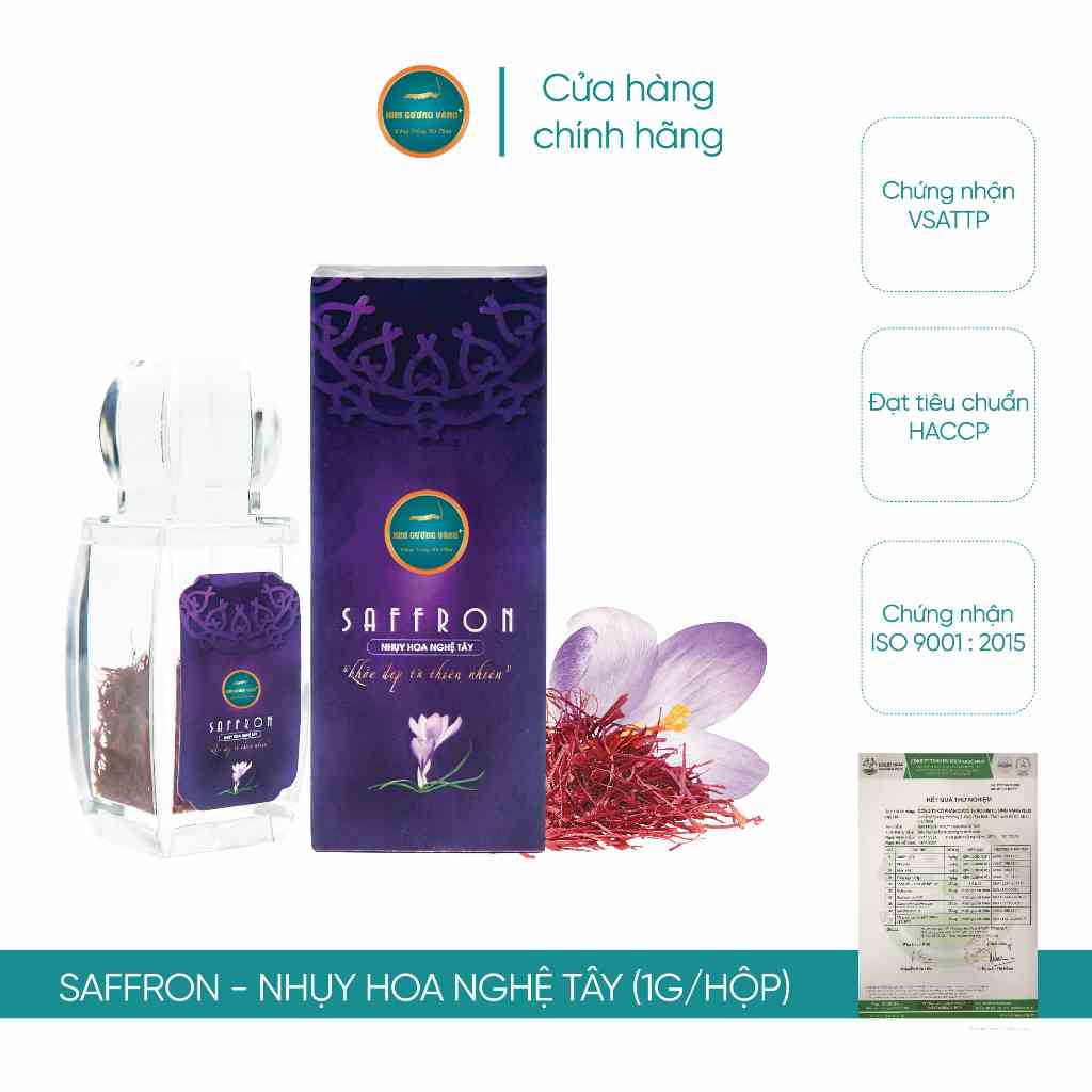 Saffron - Nhụy Hoa Nghệ Tây Kim Cương Vàng (1g/Hộp)