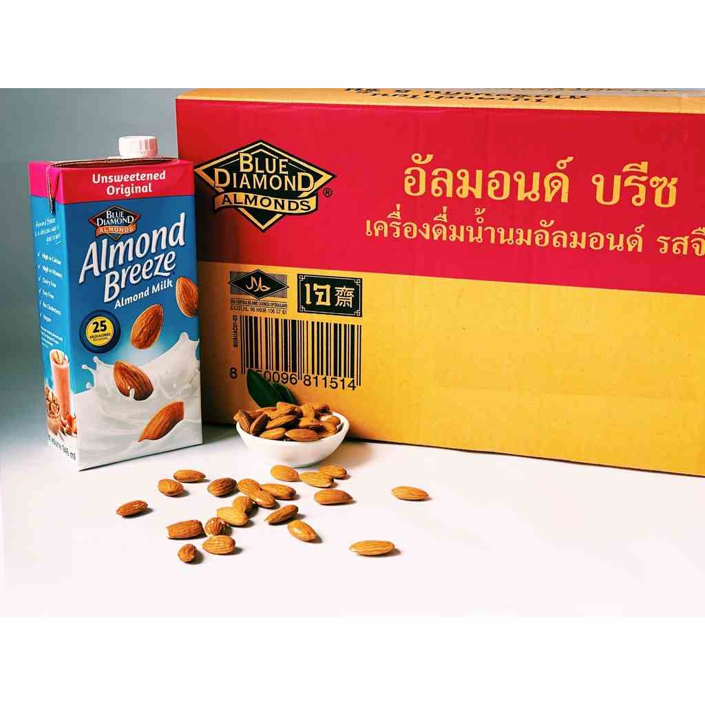 Thùng sữa hạt hạnh nhân ALMOND BREEZE KHÔNG ĐUỜNG 946ml (12 hộp)