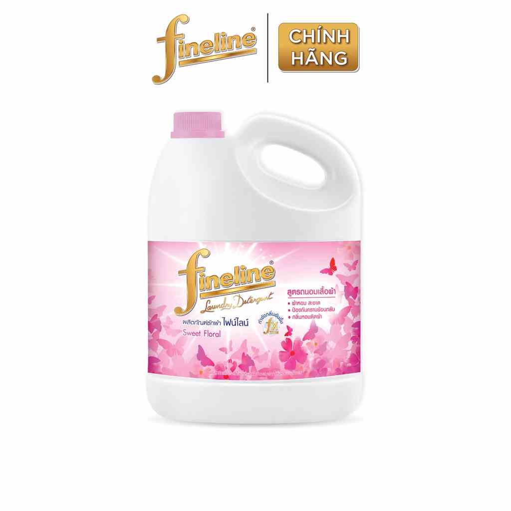 Nước Giặt Fineline Sweet Floral (Hồng) Can 3000 ml.