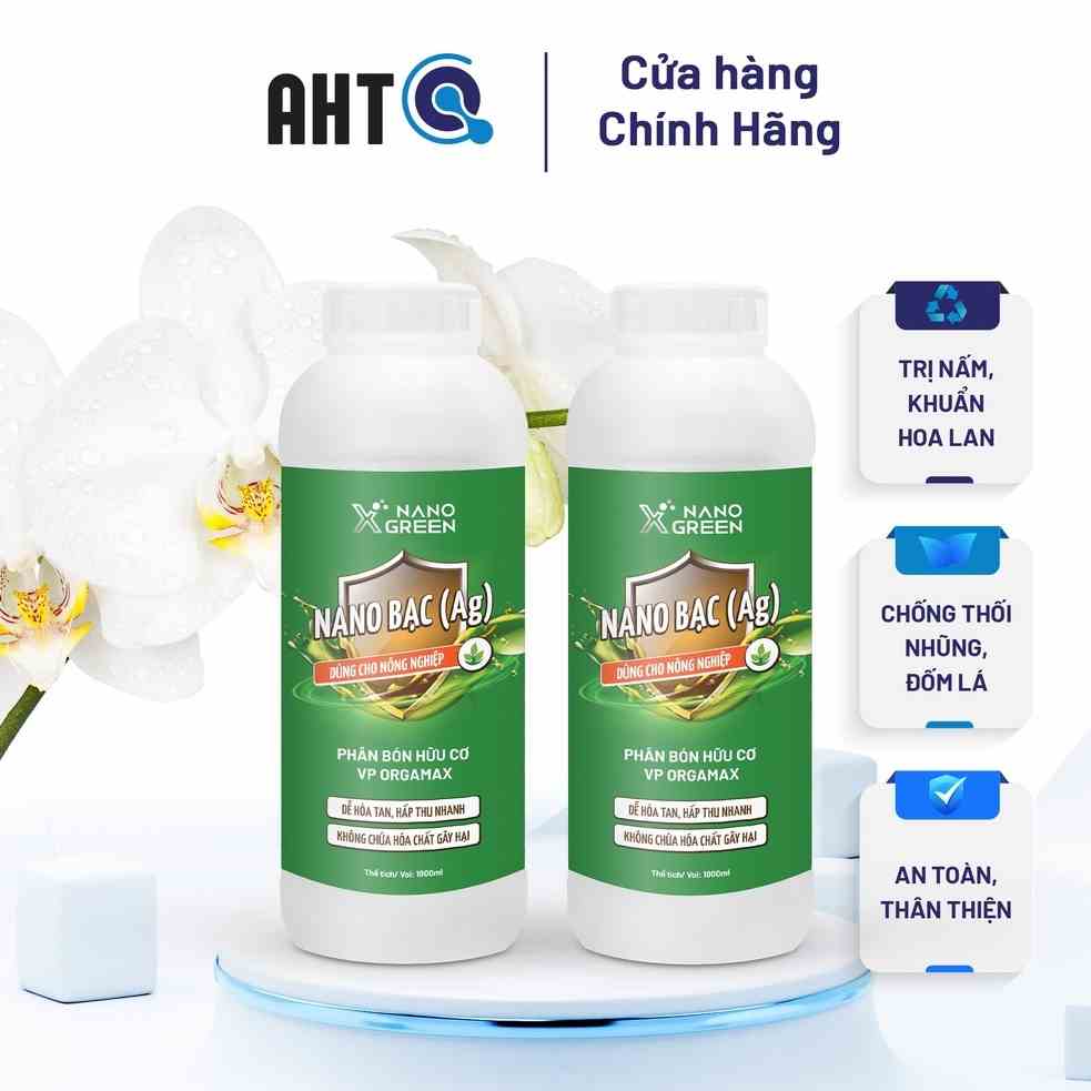 Nano bạc Nano Xgreen cung cấp dưỡng chất, tăng đề khoáng, hỗ trợ cho cây có triệu chứng vàng lá, thối rễ (combo 1L)