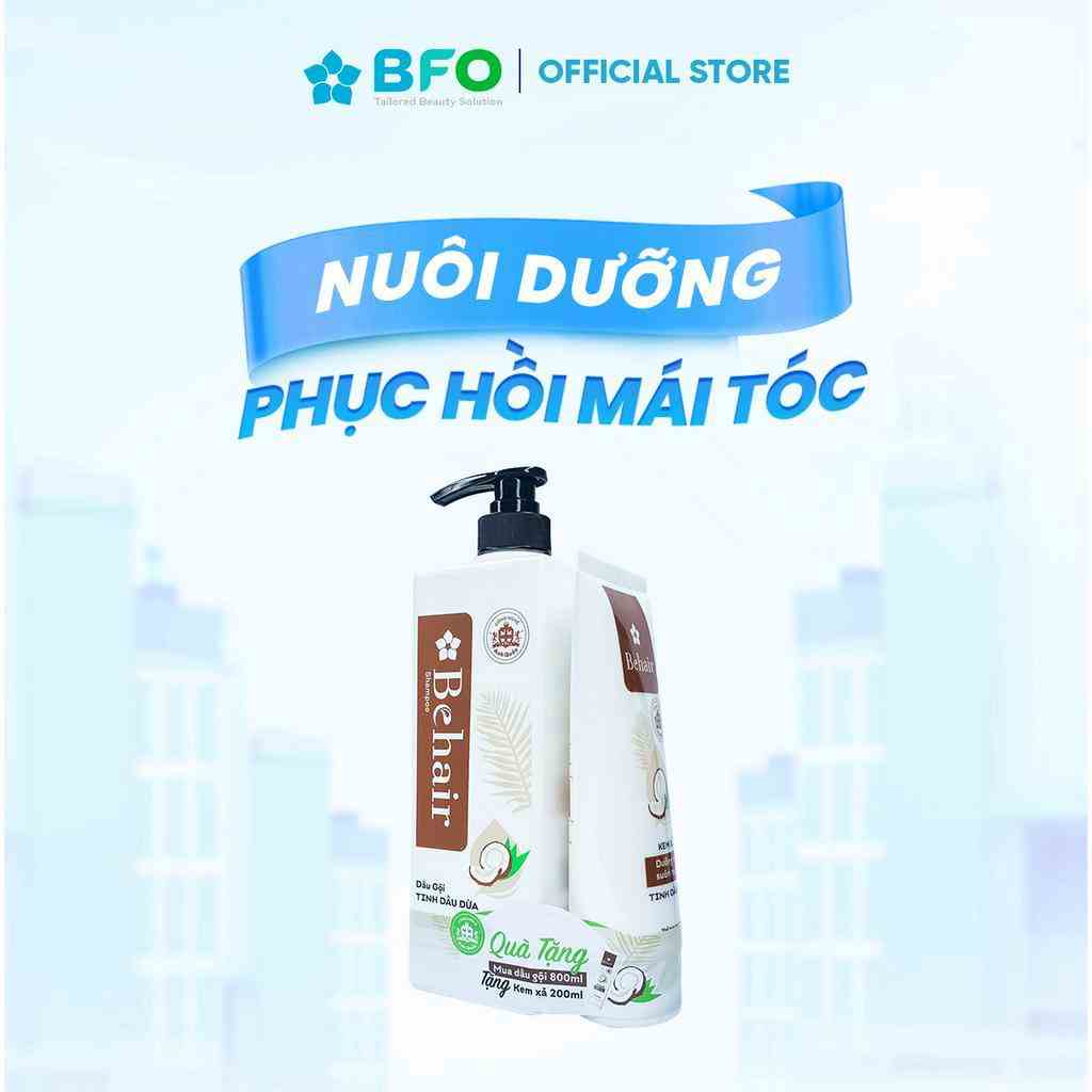 Combo Gội Xả BFO Tinh Dầu Dừa Tami Natural Cân Bằng Dưỡng Chất Giúp Kích Thích Mọc Tóc Nhanh Hơn 800ml