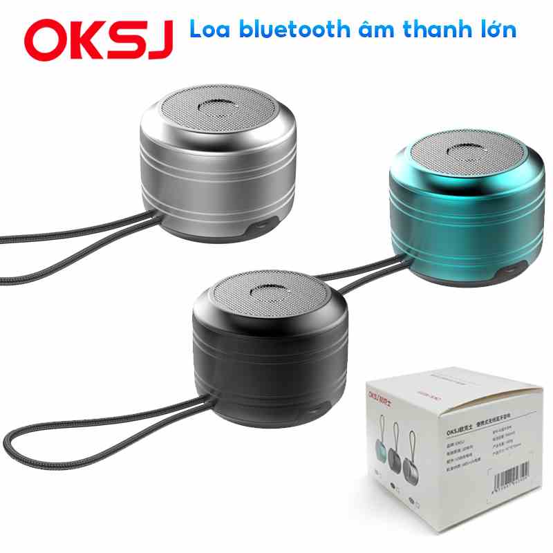 Loa Bluetooth Không Dây OKSJ A2 Mini Bằng Thép Siêu Trầm Giảm Tiếng Ồn Chất Lượng Cao