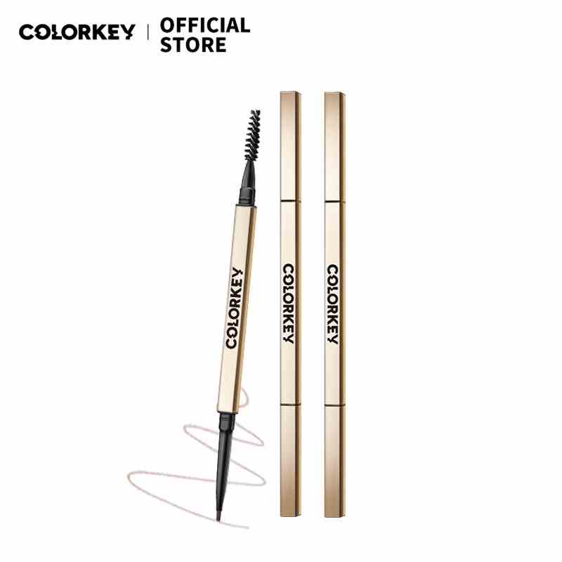 【COLORKEY】Bút Kẻ Lông Mày Colorkey Hai Đầu Với Cọ Mỹ Phẩm Trang Điểm Mắt Tự Nhiên Không Thấm Nước Lâu Trôi  80g