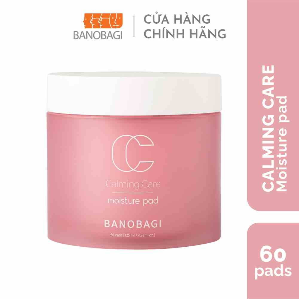 [MUA LÀ CÓ QUÀ] Toner Nước Hoa Hồng Dưỡng Ẩm Cho Mùa Đông Dạng Bông BANOBAGI Calming Care Moisture Pad 60pad/125ml