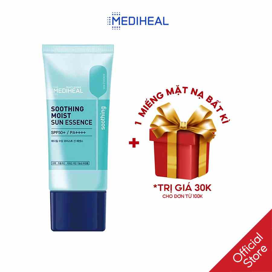 [Mã BMTTC60K giảm đến 60K đơn 50K] Kem Chống Nắng Mịn Da Mediheal Soothing Moist Sun Essence SPF50+/ PA++++ 45ml