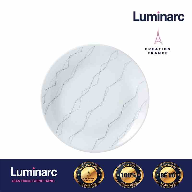 [Mã BMLTA35 giảm đến 35K đơn 99K] Bộ 6 Đĩa Thuỷ Tinh Luminarc Diwali Marble 19cm- LUDIP3761