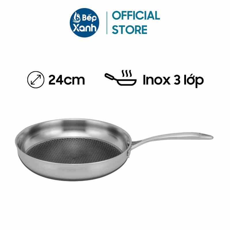 Chảo chống dính Malloca SA-05 EHN 24cm - Inox 3 lớp cao cấp