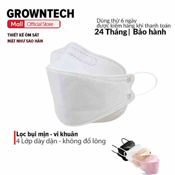 Combo 50 khẩu trang 4D KF94 Mask 4 lớp chống bụi mịn và kháng khuẩn hàng cao cấp GrownTech