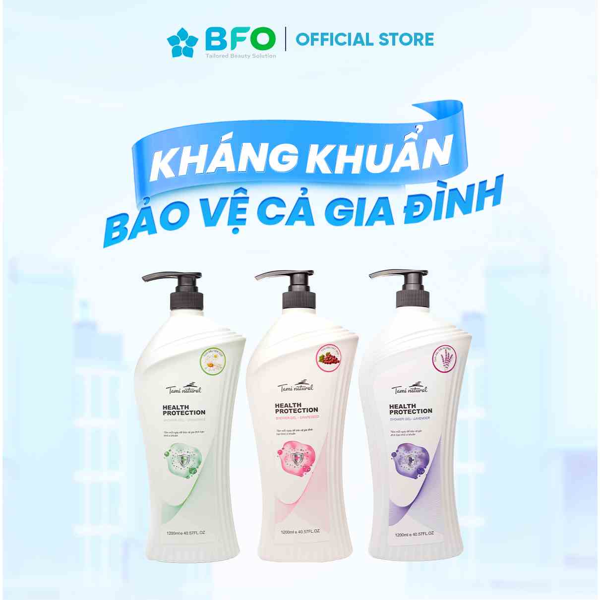 Sữa Tắm Lavender Tami Natural Tiết Kiệm Giúp Làm Sạch Da Dưỡng Ẩm Và Trắng Da Cho Gia Đình Bạn Dung Tích 1200ml