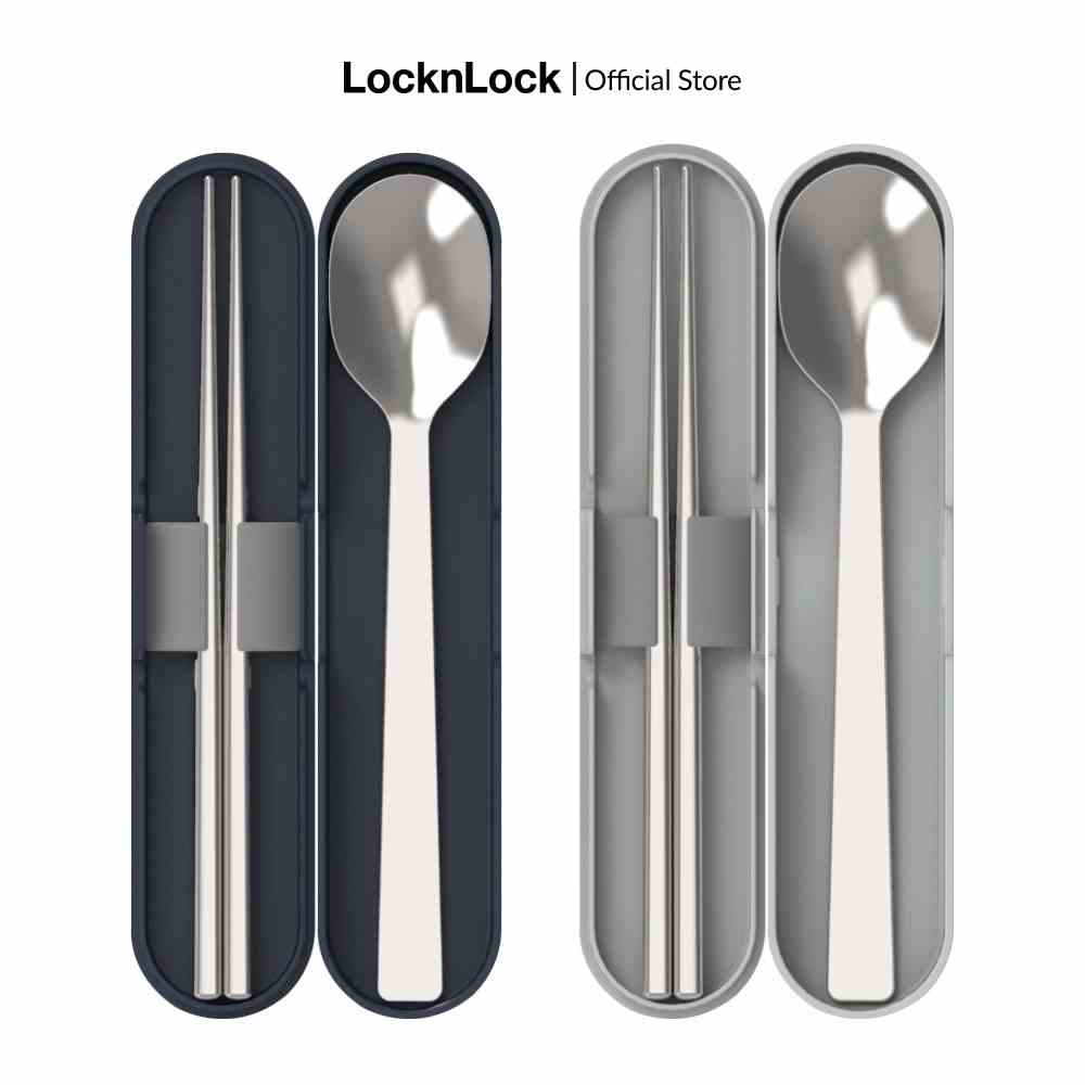 [Mã LIFEMC07CBAU giảm 50k đơn 350k] Bộ muỗng đũa Lock&Lock bằng thép không gỉ - HPL105 (2 màu)