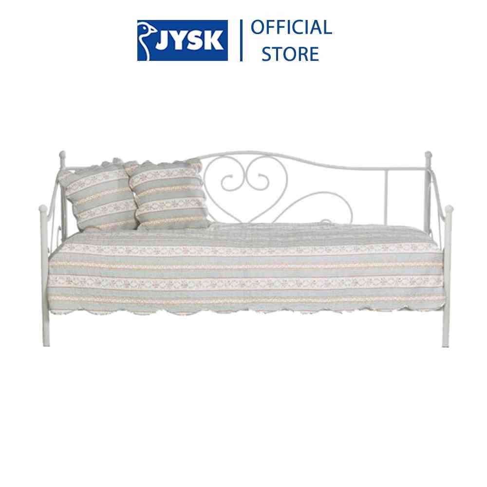 Giường đơn | JYSK Ringe | sắt sơn tĩnh điện | màu kem | R90xD200cm