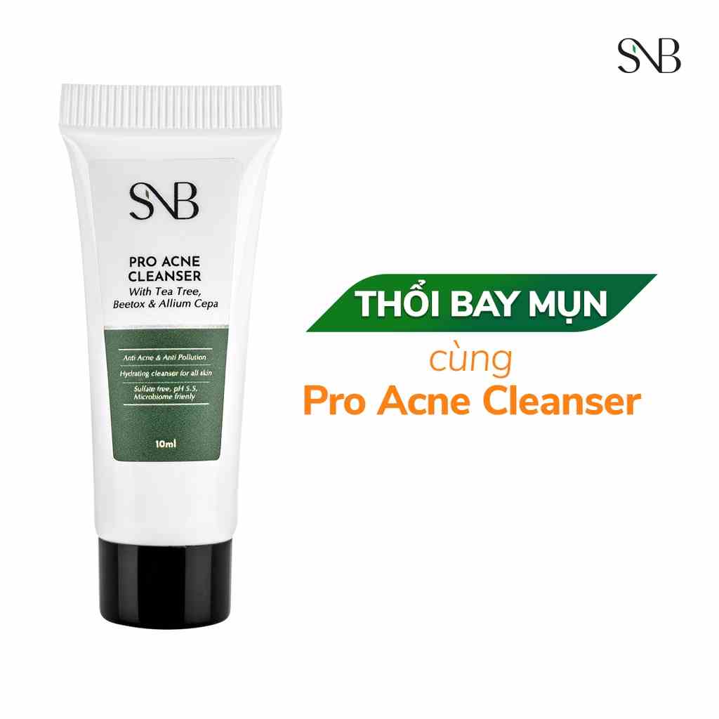 [Mã BMLTB35 giảm đến 35K đơn 99K] Sữa Rửa Mặt Giảm Mụn SNB PRO ACNE CLEANSER 10ml