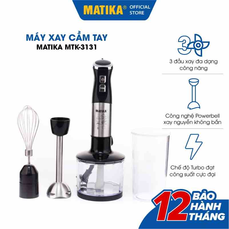 Máy Xay Sinh Tố Cầm Tay MATIKA Đa Năng MTK-3131