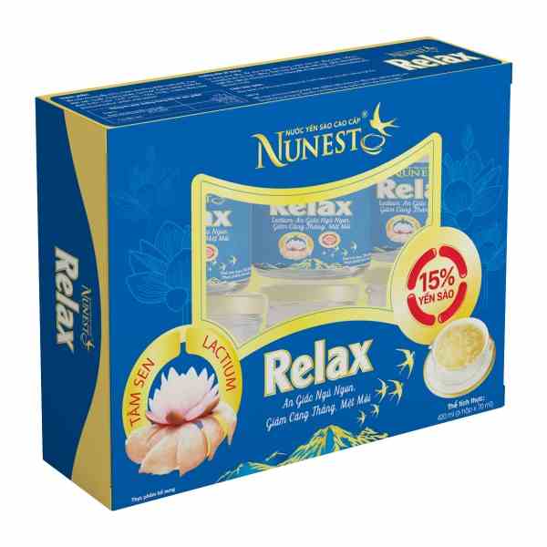 [Mã BMLTA35 giảm đến 35K đơn 99K] (Quà tặng Tết) Hộp nước yến NUNEST RELAX (6 lọ x 70ml)