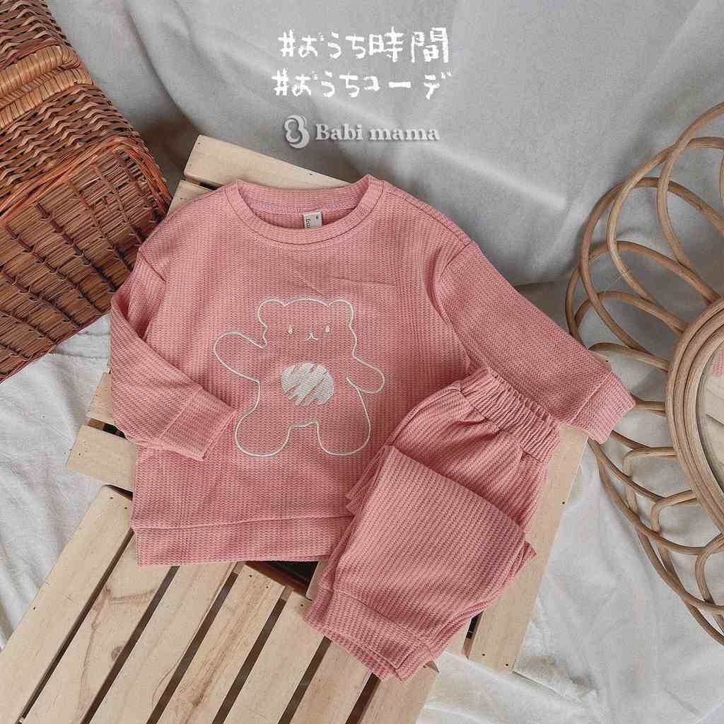 Bộ Đồ Dài Tay Thu Đông Cho Trẻ Sơ Sinh Và Bé Trai Bé Gái 6-18kg Quần Áo Trẻ Em Babi mama TD01