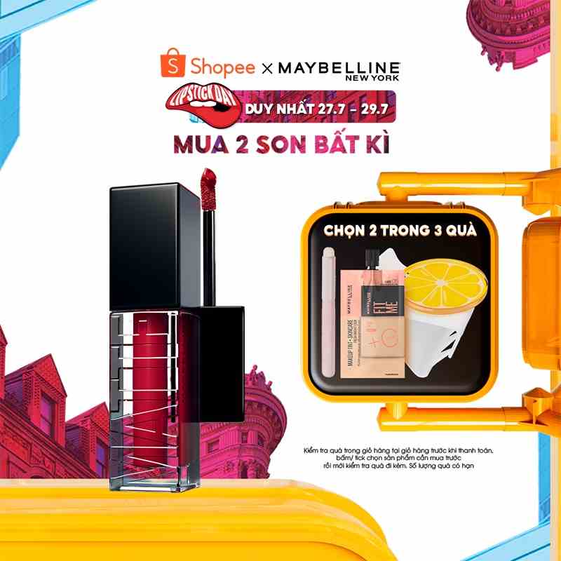 Son Kem Mịn Lì Như Nhung Cushion Matte Maybelline New York Hiệu Ứng Lì Đa Chiều 6.4ml