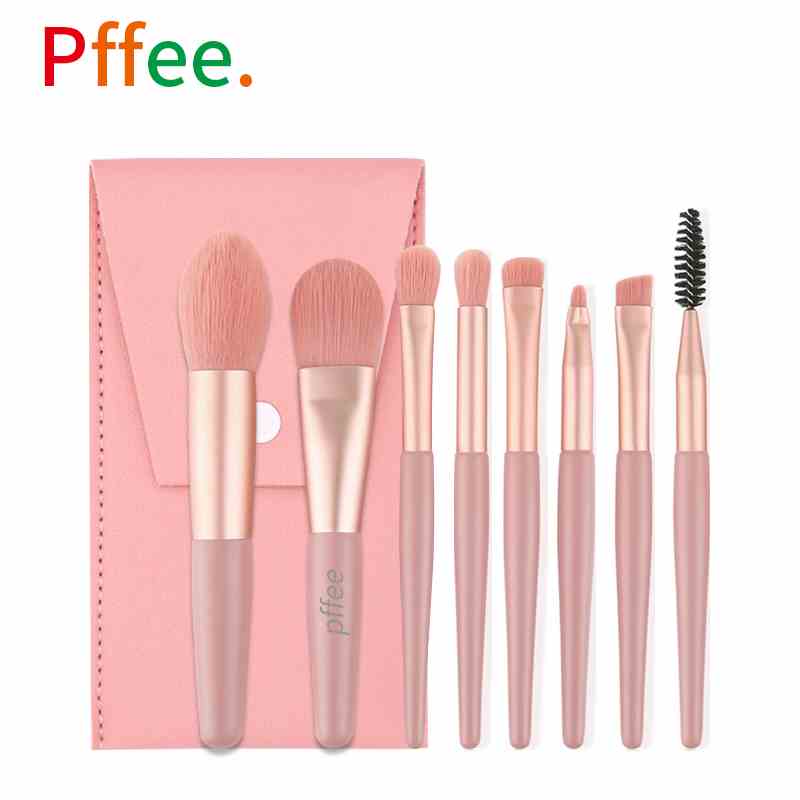 Set 8 cọ trang điểm PFFEE mini lông mềm tiện lợi sử dụng khi đi du lịch
