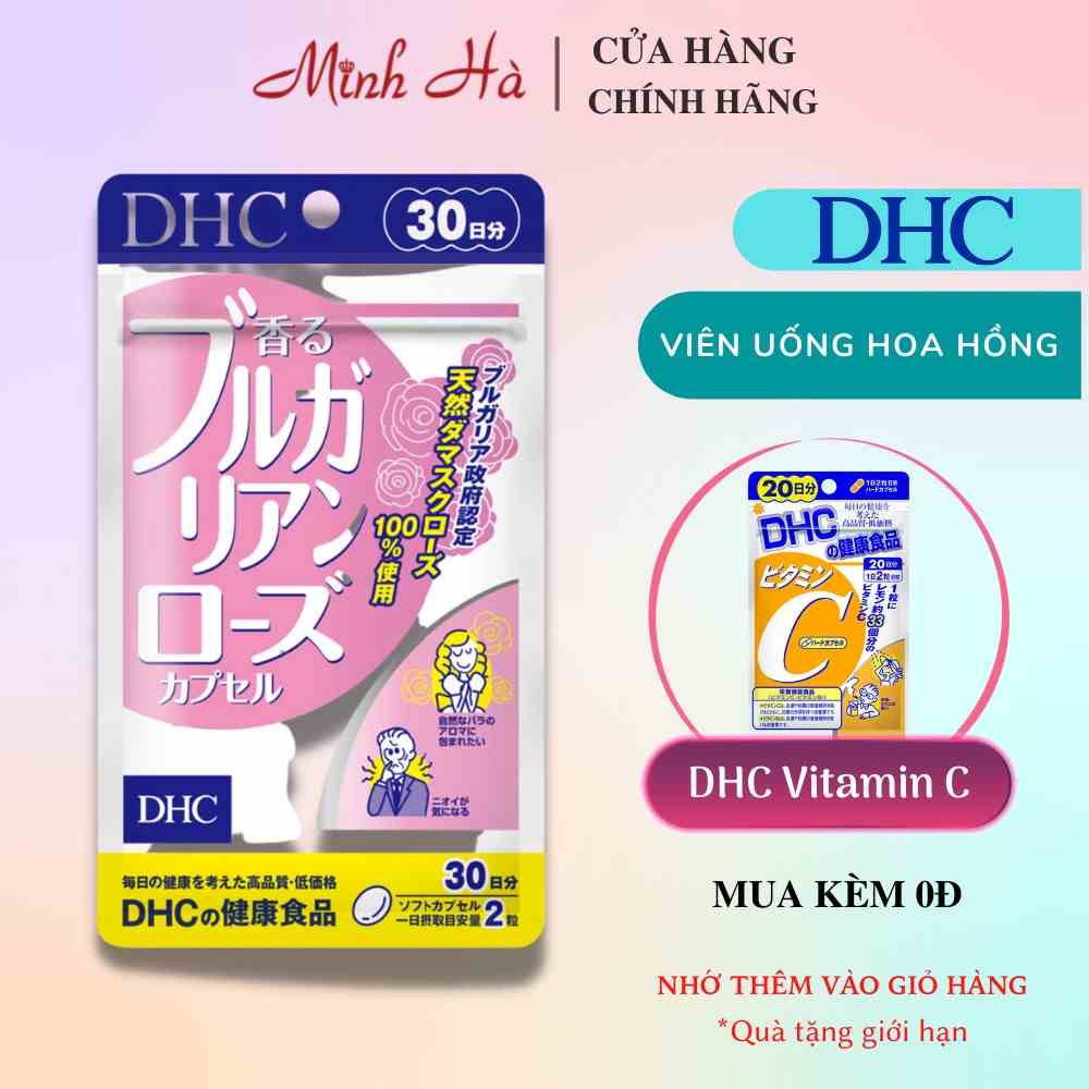 Viên uống thơm cơ thể DHC Bulgarian Rose Capsule 30 viên cho 30 ngày