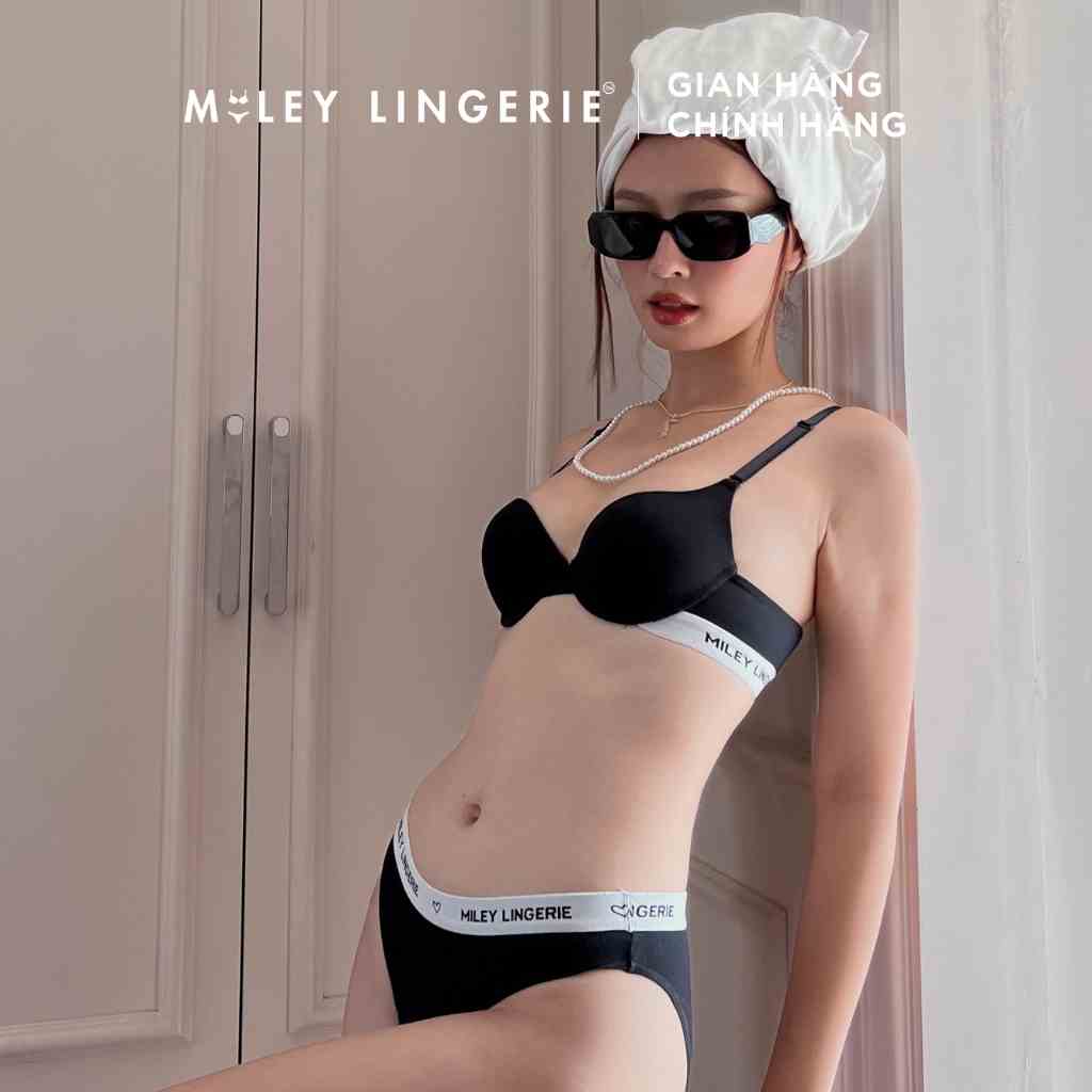 [QUÀ TẶNG 70K] Áo Ngực Nữ Phối Lưng Logo Miley Vải Sợi Thiên Nhiên Miley Lingerie Bamboo BRB01001