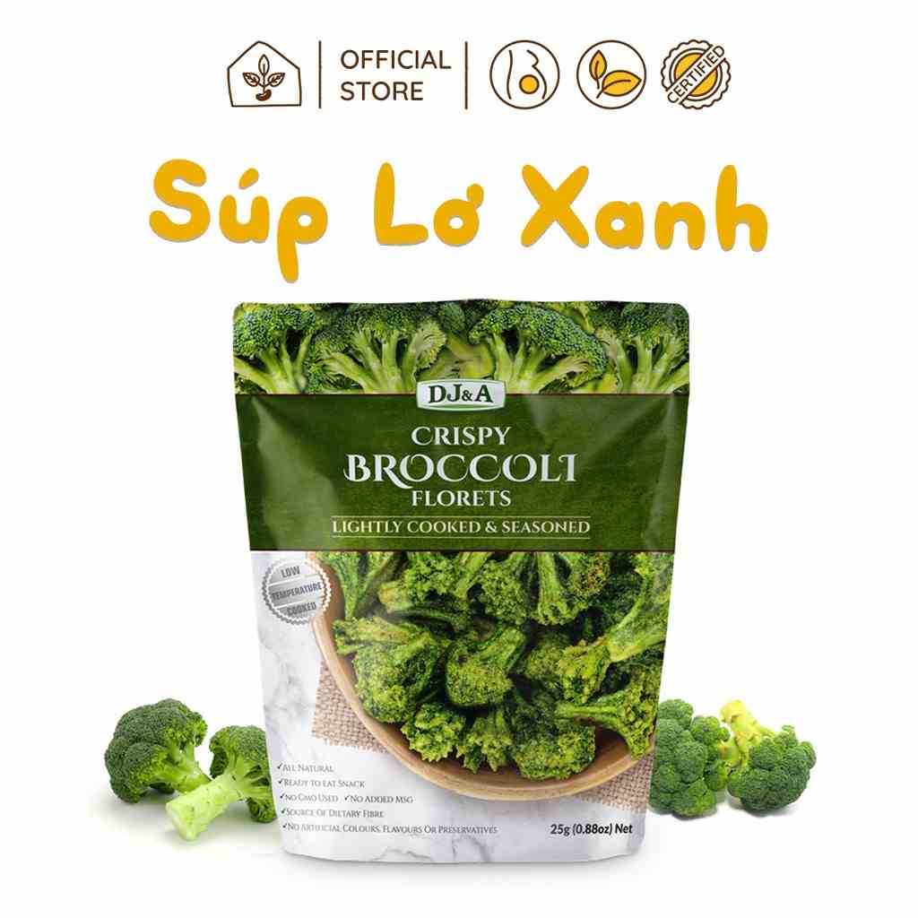 Súp Lơ Xanh Sấy Giòn DJ&A 25g | Nhà Đậu | 166