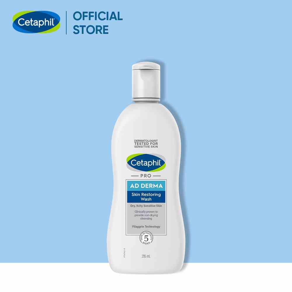 Sữa tắm dưỡng ẩm dịu lành cho viêm da cơ địa CETAPHIL PRO AD DERMA WASH 295ML