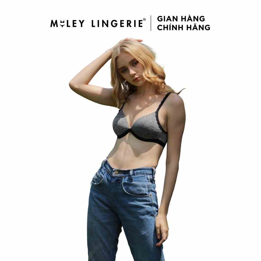 [Mã BMLTA35 giảm đến 35K đơn 99K] Áo Ngực Nữ Sớ Gỗ Không Gọng Lưng Logo Sporty Chic Miley Lingerie _BRW11005-11205