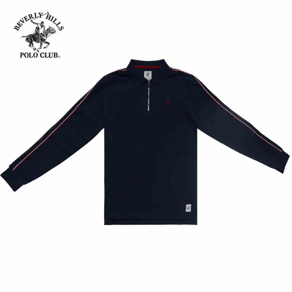 [Mã BMLTB35 giảm đến 35K đơn 99K] Beverly Hills Polo Club - Áo polo Ngắn tay Nam Slimfit Navy NV- BHPC PMRLS20TL127