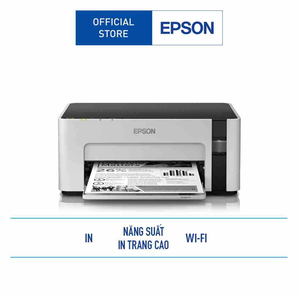 [Mã ELCL7 giảm 7% đơn 300K] Máy in trắng đen đơn năng khổ A4 Epson EcoTank M1120