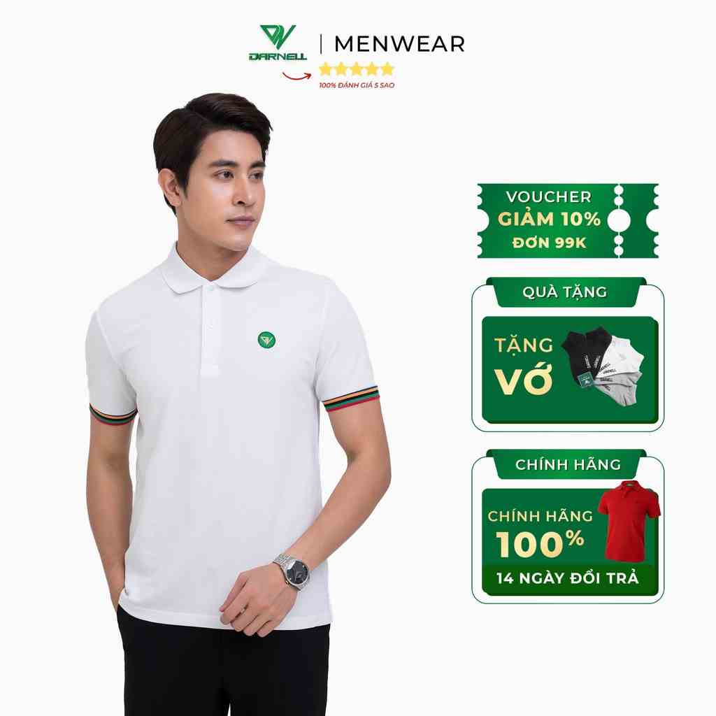 Áo thun polo nam DARNELL tay ngắn chất cotton mềm mại slimfit thời trang, nhẹ thoáng mát DN04