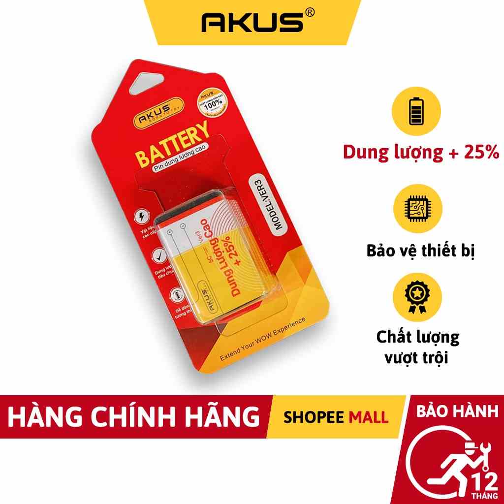 Pin Nokia 4C 5C AKUS dung lượng cao - HÀNG CHÍNH HÃNG BẢO HÀNH 12 THÁNG - Akus